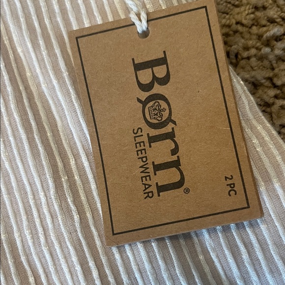 Born Women's Pajama Set - Cream Stripes - Picture 6 of 7